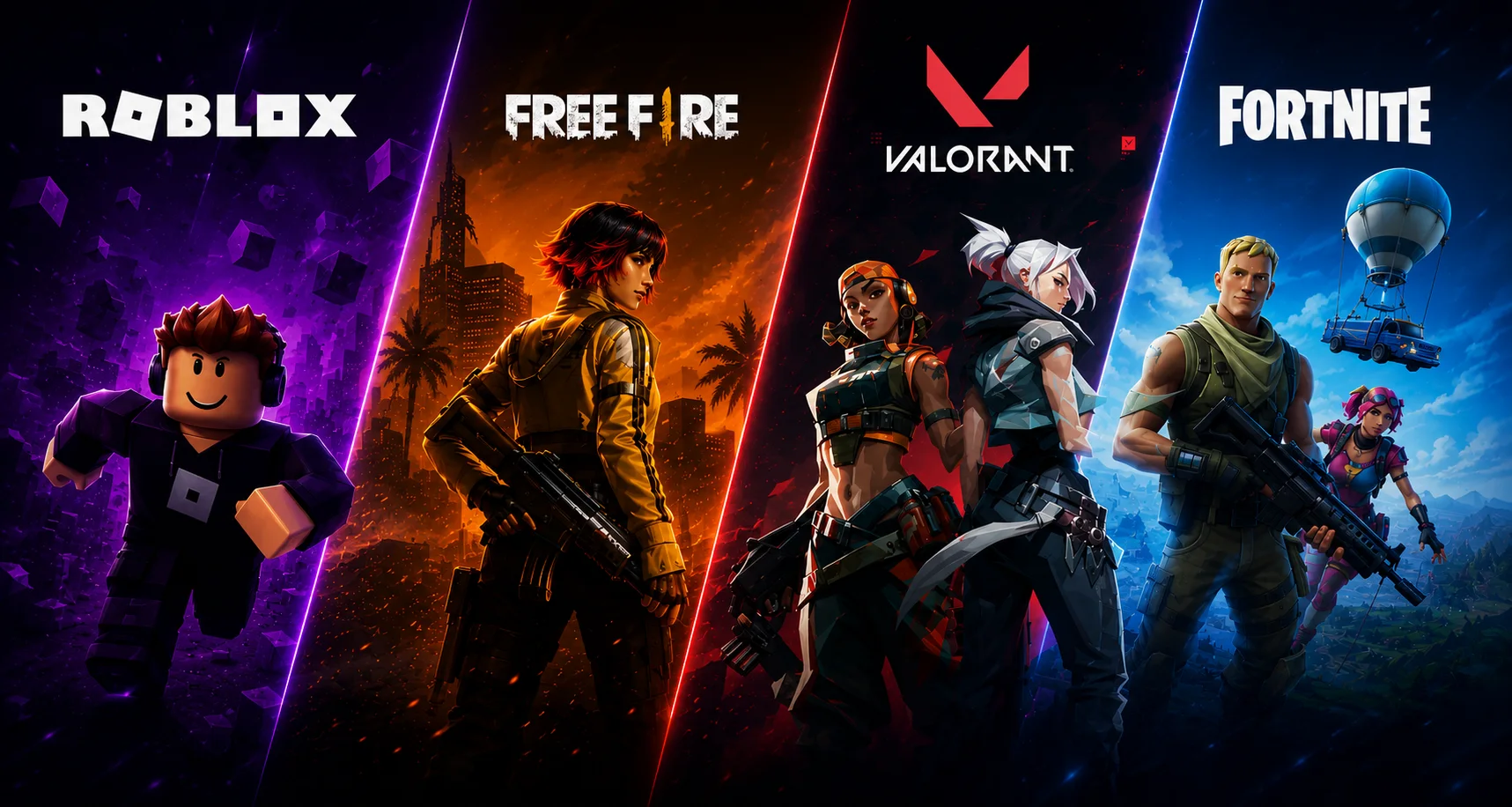 Gameggmax — Roblox, Free Fire, Valorant e Fortnite
